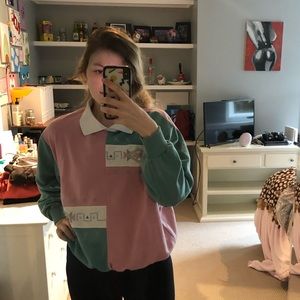 Alfred Dunner Color Block Patterned Crew